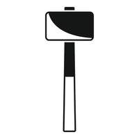 icône de marteau de forgeron, style simple vecteur