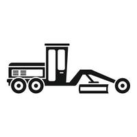 icône de bulldozer de machine de niveleuse, style simple vecteur