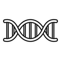 icône d'adn biophysique, style de contour vecteur