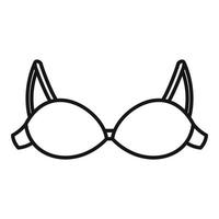 icône de soutien-gorge de lingerie, style de contour vecteur