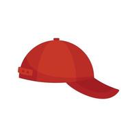 icône de casquette de baseball, style plat vecteur