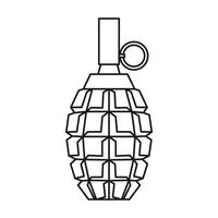 icône de grenade dans le style de contour vecteur