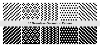 10 motifs géométriques en noir et blanc. vecteur