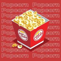 symbole de pop-corn de restauration rapide fond illustration vectorielle vecteur