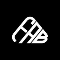 conception créative de logo de lettre fab avec graphique vectoriel, logo fab simple et moderne en forme de triangle rond. vecteur