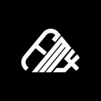 conception créative de logo de lettre fmx avec graphique vectoriel, logo fmx simple et moderne en forme de triangle rond. vecteur
