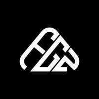 conception créative du logo de lettre fgz avec graphique vectoriel, logo fgz simple et moderne en forme de triangle rond. vecteur