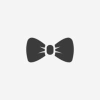 cravate, costume, arc, papillon, costume icône vecteur symbole signe isolé