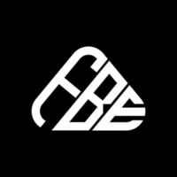 conception créative de logo de lettre fbe avec graphique vectoriel, logo fbe simple et moderne en forme de triangle rond. vecteur