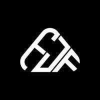 conception créative de logo de lettre fjf avec graphique vectoriel, logo fjf simple et moderne en forme de triangle rond. vecteur