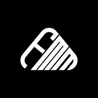 conception créative du logo de lettre fmm avec graphique vectoriel, logo fmm simple et moderne en forme de triangle rond. vecteur