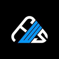 conception créative de logo de lettre fws avec graphique vectoriel, logo fws simple et moderne en forme de triangle rond. vecteur