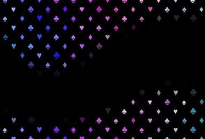 texture vectorielle rose foncé, bleu avec cartes à jouer. vecteur