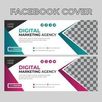 couverture facebook marketing numérique vecteur