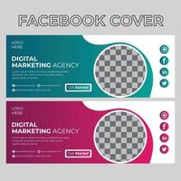 couverture facebook marketing numérique vecteur