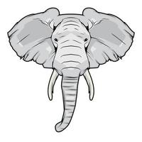 illustration de la tête d'éléphant vecteur
