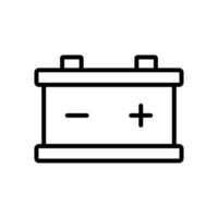 icône de contour de batterie acu vecteur