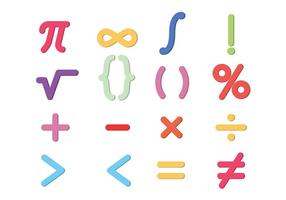 Vecteur de symboles mathématiques