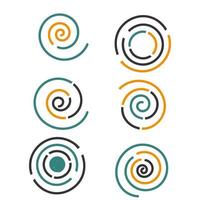 illustration de cercle spirale abstrait doodle dessiné à la main vecteur
