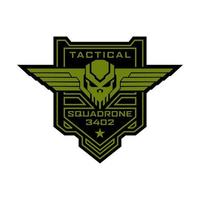création de logo d'escadron de crâne militaire tactique vecteur