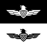 illustration vectorielle de conception de logo militaire aigle tactique vecteur