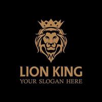 modèle d'illustration de conception de logo vectoriel couronne roi lion royal