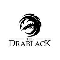 dragon noir logo design shiluiete illustration vecteur