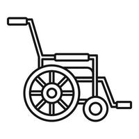 icône de fauteuil roulant de mobilité, style de contour vecteur