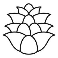 icône de pomme de pin nature, style de contour vecteur