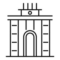 icône de l'arche du centre d'exposition, style de contour vecteur