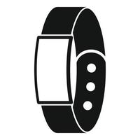 icône de bracelet podomètre, style simple vecteur