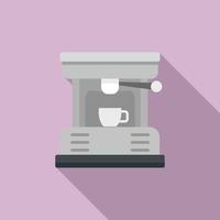 icône de tasse de machine à café, style plat vecteur