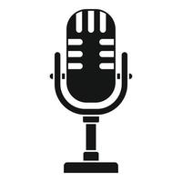 icône de microphone de studio, style simple vecteur