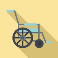 icône de fauteuil roulant de mobilité, style plat vecteur