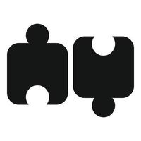 icône de puzzle de schéma, style simple vecteur