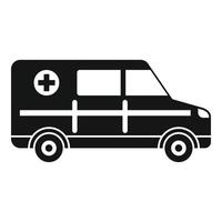 icône d'ambulance hospitalière, style simple vecteur