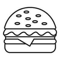 icône de hamburger, style de contour vecteur