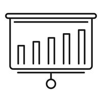 icône de bannière de démarrage d'entreprise, style de contour vecteur