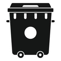 icône de conteneur en plastique de recyclage, style simple vecteur