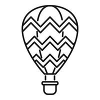 icône de ballon à air d'été, style de contour vecteur
