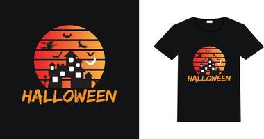 la conception de t-shirt d'halloween vecteur