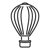 icône de ballon à air panier, style de contour vecteur