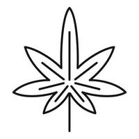 icône de dépendance à la marijuana, style de contour vecteur
