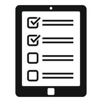 icône de tablette d'inventaire, style simple vecteur