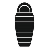 icône de sac de couchage de camp, style simple vecteur
