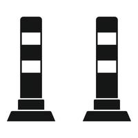icône de pilier de route, style simple vecteur