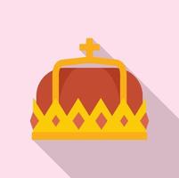 icône de la couronne royale suédoise, style plat vecteur