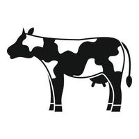 icône de vache journal, style simple vecteur