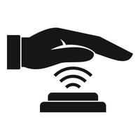 icône d'authentification palm scan, style simple vecteur