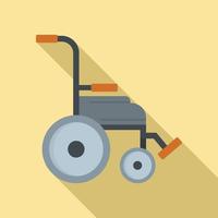 icône de fauteuil roulant de sécurité, style plat vecteur
